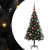vidaXL Brad de Crăciun Negru 120 cm PVC