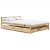 vidaXL Cadru de pat cu 4 sertare, 140 x 200 cm, lemn masiv de pin