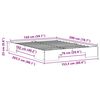 vidaXL Cadru de pat de podea Maro 150 x 200 cm Lemn masiv de pin