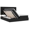 vidaXL Pat cu storage cu saltea Negru 200 x 200 cm Piele artificială