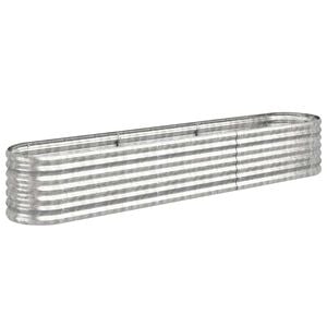 vidaXL Strat &icirc;nălțat grădină 224x40x36 cm oțel galvanizat