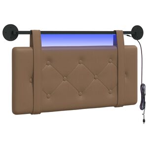 vidaXL Tăblie de pat suspendată Cappuccino Piele artificială