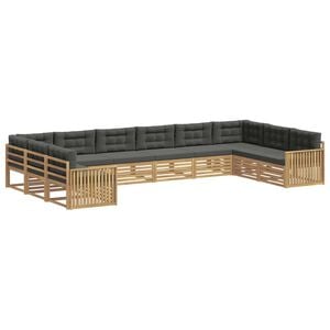 vidaXL Seturi de canapele 10 buc. Alb și antracit Polyester