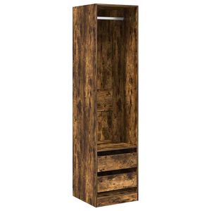 vidaXL Șifonier cu sertare stejar fumuriu 50x50x200 cm lemn prelucrat