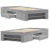 vidaXL Cadru de pat, gri sonoma, 90x200 cm, lemn prelucrat
