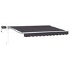 vidaXL Cadru manual de marchiză cu LED-uri Alb și antracit 2,5 x 2 m