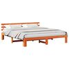 vidaXL Cadru de pat Maroniu cerat 200 x 200 cm Lemn de pin masiv