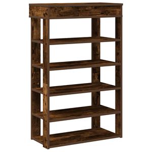 vidaXL Pantofar, stejar fumuriu, 60x30x98 cm, lemn prelucrat