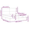 vidaXL Cadru de pat otoman cu saltele țesătură maro închis 200x200cm