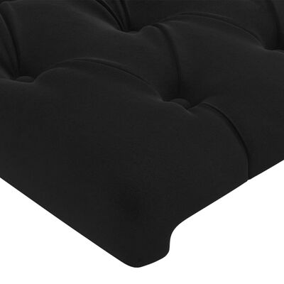 vidaXL Tăblie de pat, negru, 80x7x78/88 cm, catifea