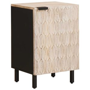 vidaXL Dulap de Baie cu raft Alb 38 x 33 x 58 cm Lemn de mango solid