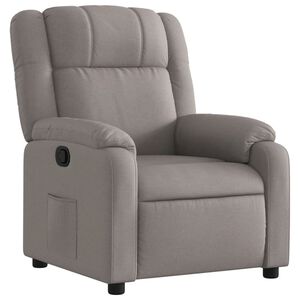 vidaXL Fotoliu rabatabil, gri taupe, material textil