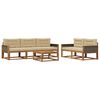 vidaXL Set de canapele de exterior 6 buc. Natural și Bej