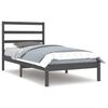 vidaXL Cadru de pat, gri, 90x200 cm, lemn masiv de pin