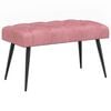 vidaXL Bancă cu butoane capitonate Roz 80 x 40 x 46 cm Catifea