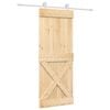 vidaXL Ușă glisantă Natural și Alb 80 x 210 cm Lemn de Pin Solid