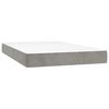 vidaXL Pat box spring cu saltea, gri deschis, 120x200 cm, catifea