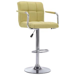 vidaXL Scaun de bar, verde, material textil