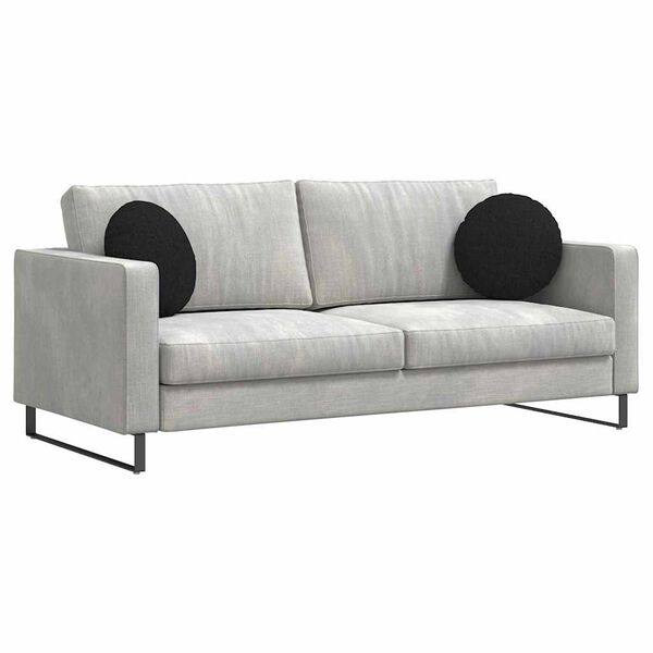 vidaXL Perne de Șezut 2 pcs Negru Ø40 x 13 cm țesătură