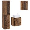 vidaXL Set de mobilier pentru baie 3 buc. Lemn vechi
