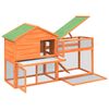 vidaXL Cușcă pentru iepuri maro 185,5x60,5x109,5 cm lemn masiv de pin