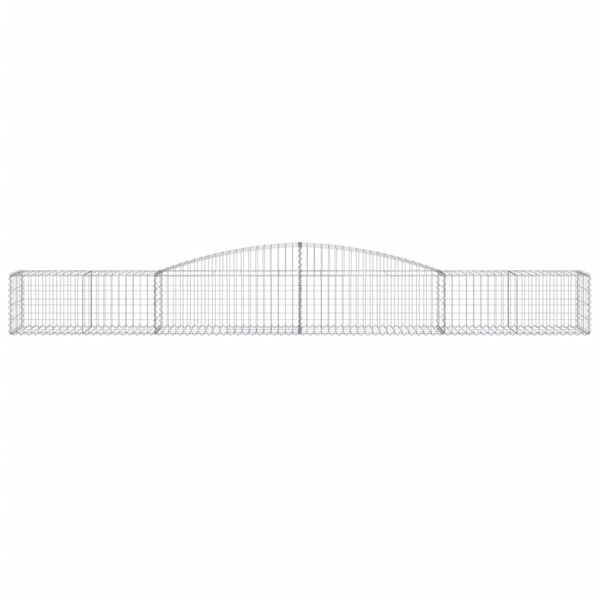 vidaXL Coșuri gabion arcuite 8 buc, 400x50x40/60 cm, fier galvanizat