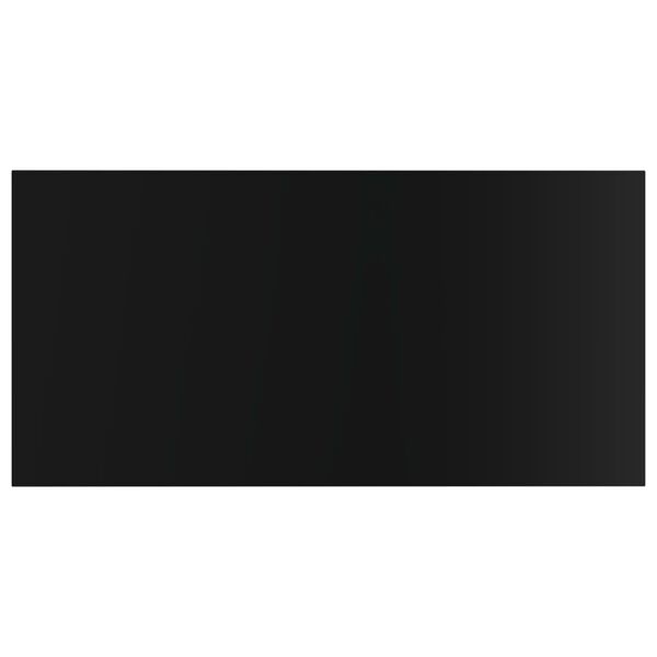 vidaXL Plăci bibliotecă, 8 buc. negru extralucios 40 x 20 x 1,5 cm PAL