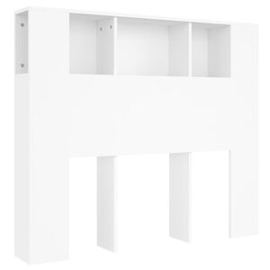 vidaXL Dulap pentru tăblie de pat, alb, 120x18,5x102,5 cm
