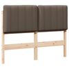 vidaXL Tăblie tapițată Maro și taupe 120 cm Lemn de pin masiv