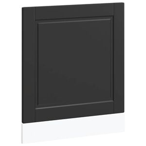vidaXL Panou pentru mașină de spălat vase Porto Negru 60x1,5x57 cm lemn prelucrat