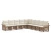 vidaXL Set de canapele pentru grădină 9 pcs Bej poliratan
