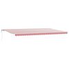 vidaXL Copertină retractabilă Roșu și Alb 600 &times; 300 cm
