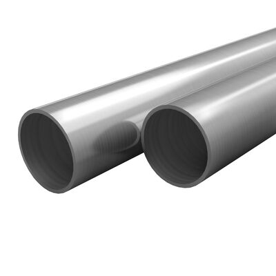 vidaXL Tuburi din oțel inoxidabil 2 buc. Ø21x1,9mm rotund V2A 2m