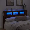 vidaXL Tăblie de pat cu LED, stejar maro, 180x18,5x103,5 cm, lemn
