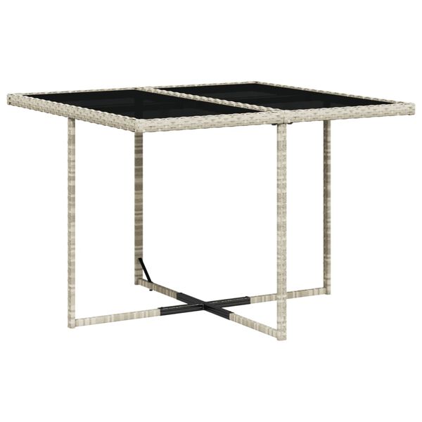 vidaXL Set mobilier de grădină cu perne, 5 piese gri deschis poliratan