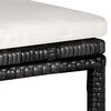 vidaXL Set mobilier bar de grădină cu perne, 5 piese, negru, poliratan