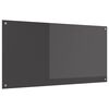 vidaXL Panou de bucătărie Gri &icirc;nchis 120 x 60 cm sticlă securizată