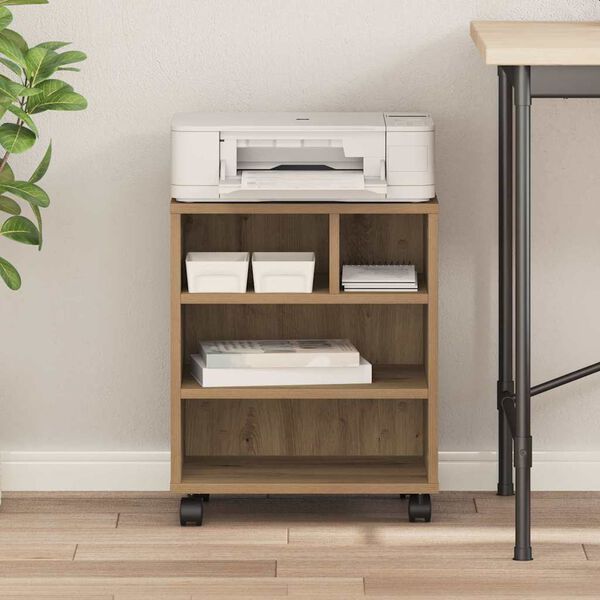 vidaXL Suport pentru imprimantă stejar artizanal 41 x 32 x 48 cm