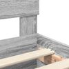 vidaXL Cadru de pat cu headboard Gri Sonoma 120 x 200 cm Lemn compozit