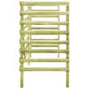 vidaXL Magazie triplă pubele verde 210x80x150cm lemn de pin tratat