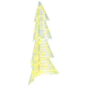 vidaXL Brad de Crăciun cu 100 LED Alb cald 120 cm PET