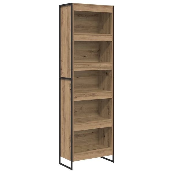 vidaXL Dulap pentru cărți 2 pcs Stejar artizanal 80 x 30 x 155 cm