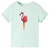 vidaXL Tricou pentru copii, verde mentă deschis, 128