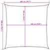 vidaXL Pânză parasolar, cărămiziu, 160 g / m² , 2x2 m, HDPE