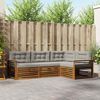 vidaXL Set de canapele de exterior 4 pcs Gri natural și deschis