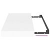 vidaXL Rafturi de perete suspendate, 2 buc., alb, 50x23x3,8 cm, MDF