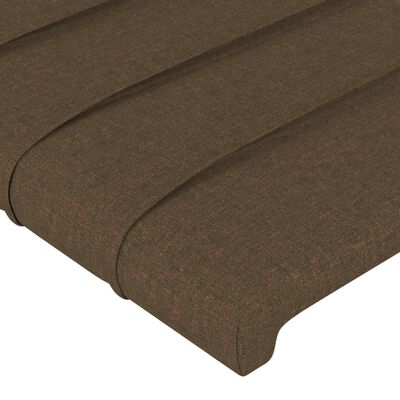 vidaXL Cadru de pat cu tăblie, maro închis, 180x200 cm, textil
