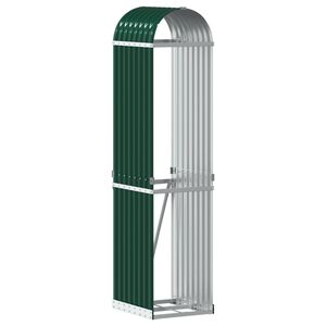 vidaXL Suport pentru bușteni verde 40x45x170 cm oțel galvanizat