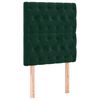 vidaXL Tăblie de pat verde &icirc;nchis 80x7x118/128 cm catifea