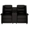 vidaXL Scaun rabatabil de masaj, 2 locuri, suport pentru pahare negru